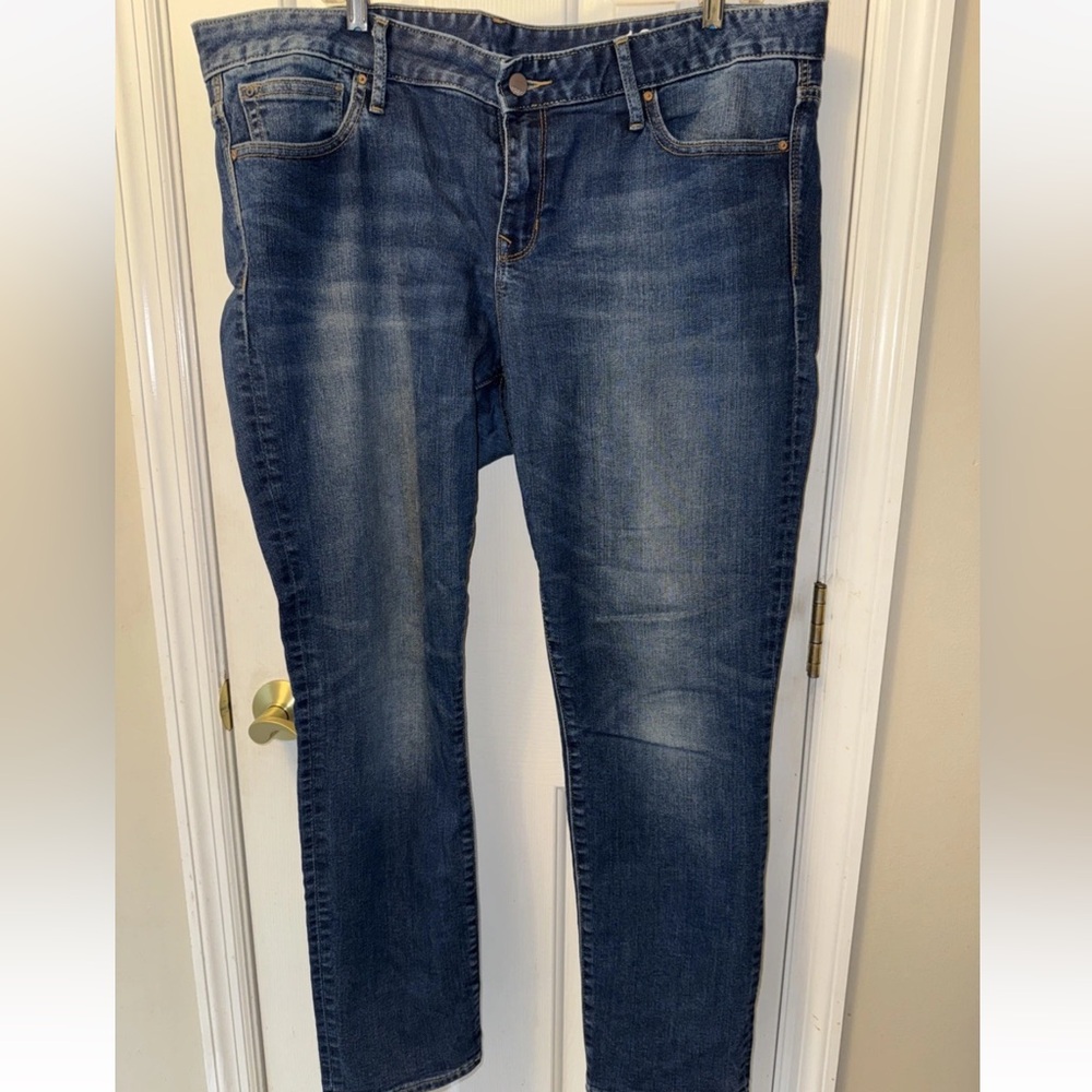 Gap 1969 Jeans Womens 34r True Skinny Blue Sculpt Stretch Aspen Denim SPR14